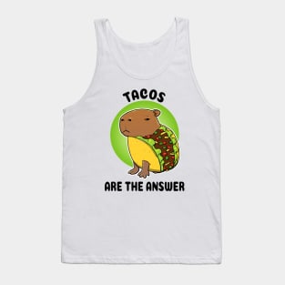 Tacos are the answer Capybara Taco Tank Top